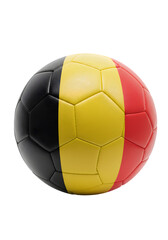 Fototapeta premium Illustration Soccer Ball with Belgium Flag Colors Isolated On Transparent