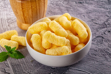 Golden crispy sweet corn sticks