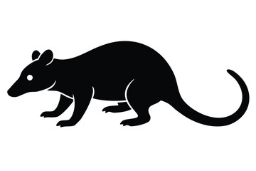 opossum silhouette vector icon