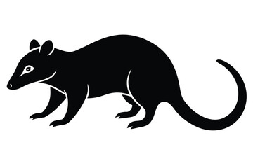 opossum silhouette vector icon