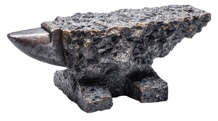 Small, dark metal anvil