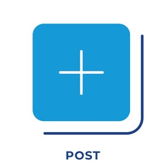 Single Icon of Social Media Apps, Icon Blue Style