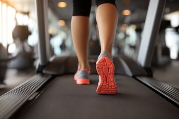 People exercising on a treadmill , Generative AI