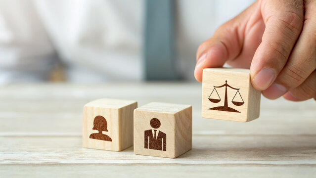 Employment labor law. Employment labor law justice business equality workplace concept legal regulation compliance rights