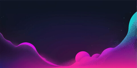 Abstract purple background with glowing stars flowing wave design and colourful light patterns