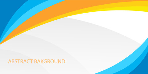 Abstract wavy blue and yellow background eps10.