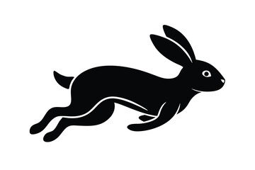 rabbit hopping vector icon