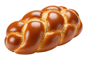 Isolated Freshly Baked Braided Bread Loaf
