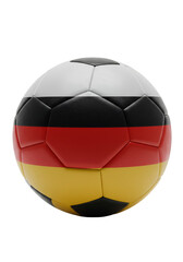 Fototapeta premium Isolated 3D Rendering of German Flag Soccer Ball Sports Equipment