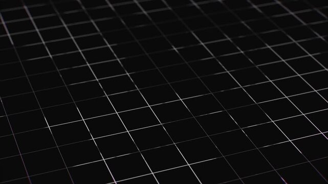 Black engineer background with grid lines for design architecture and product development animations