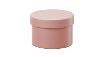Round Pink Box Isolated Present Gift Packaging 3D Render