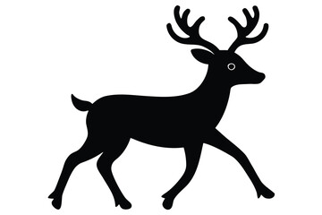 reindeer walking vector icon