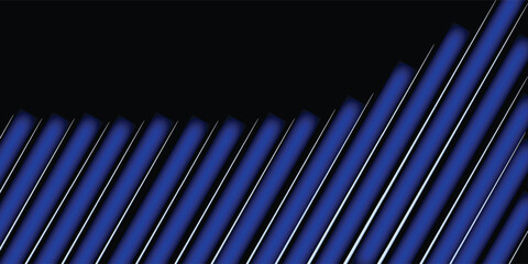 Abstract rendering featuring a pattern of white diagonal lines with a blue glow against a dark background. The repetitive design creates a sense of movement and rhythm.