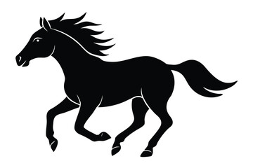 running horse vector icon