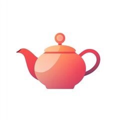 Chinese tea pot illustration gradient teapot.