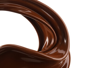 Isolated Swirl of Dark Chocolate