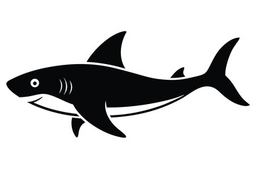 shark swimming vector icon
