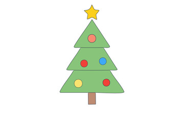 Hand drawing of a christmas tree Vector