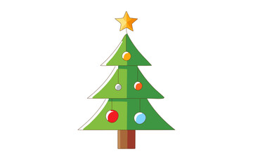 Hand drawing of a christmas tree Vector