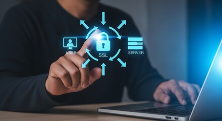 Secure socket layer ssl technology and cyber security concept design