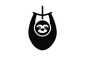 sloth hanging vector icon