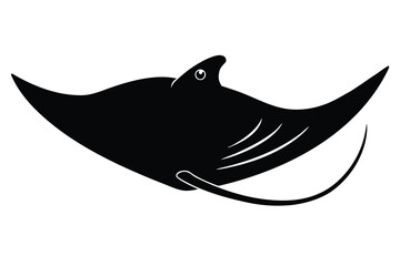 stingray silhouette vector icon