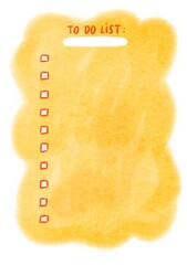 yellow to-do list