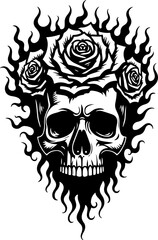 Fototapeta premium Lunar Alpha: Tribal Wolf Spirit tattoo, Design Bundle