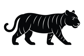 tiger walking vector icon