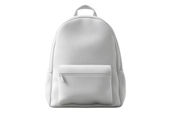 Blank white backpack, front view (1)