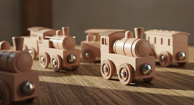 old wooden toy train - Powered by Adobe