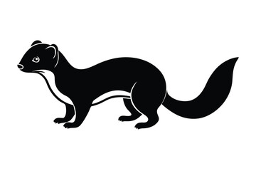 weasel silhouett vector icon