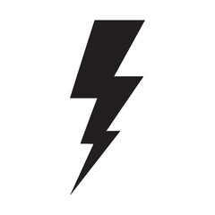 Black Lightning Bolt Icon