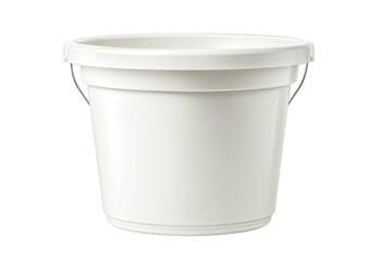 White plastic bucket with lid and handles (2)