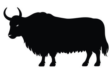 yak silhouette vector icon