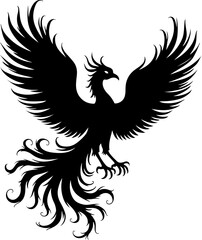 Fototapeta premium American , tribal phoenix, bird of fire, Tattoos vector design