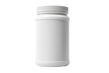 White plastic jar with lid (3)