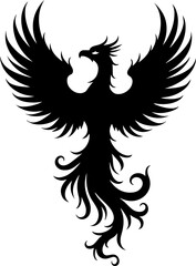 Fototapeta premium Rise Eternal: Tribal Phoenix Flame tattoo tribal Vector bndle 
