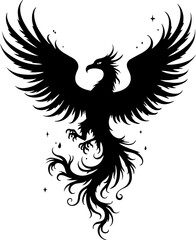 Rise Eternal: Tribal Phoenix Flame tattoo tribal
 Vector bndle
