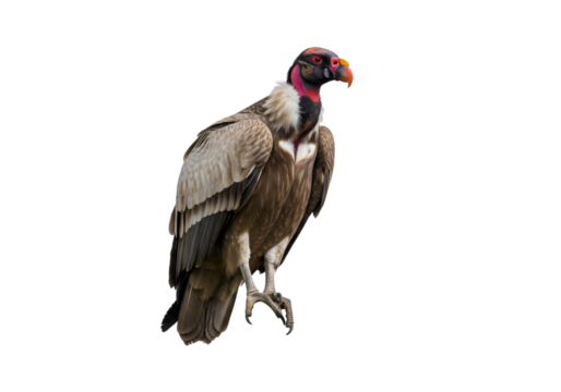 Isolated Andean Condor Vulture with Transparent Background and Feathers