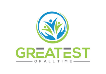 round and natural logo design