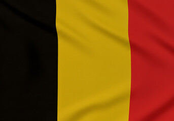 Obraz premium Belgian Flag National Symbol, Black, Yellow, Red Stripes, Belgium Patriotism, Independence, Belgian Culture, Country.
