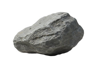 Isolated Stone Rock With Gray Texture Transparent Background