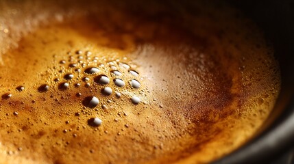 Espresso Close Up with Bubbles
