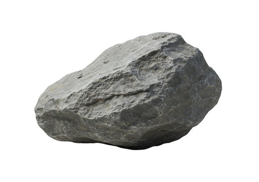 Isolated Stone Rock With Gray Texture Transparent Background