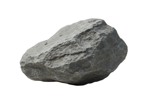 Isolated Stone Rock With Gray Texture Transparent Background