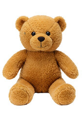 Obraz premium Isolated Stuffed Brown Teddy Bear Plush Toy Animal Sitting on White