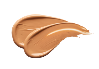 Isolated Background of Beige Foundation Cream Texture For Makeup Cosmetics