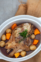 slow roasting Traditional sheep's head