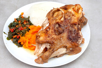 Sheep's head, a traditional South African dish